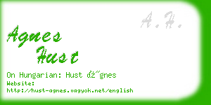 agnes hust business card